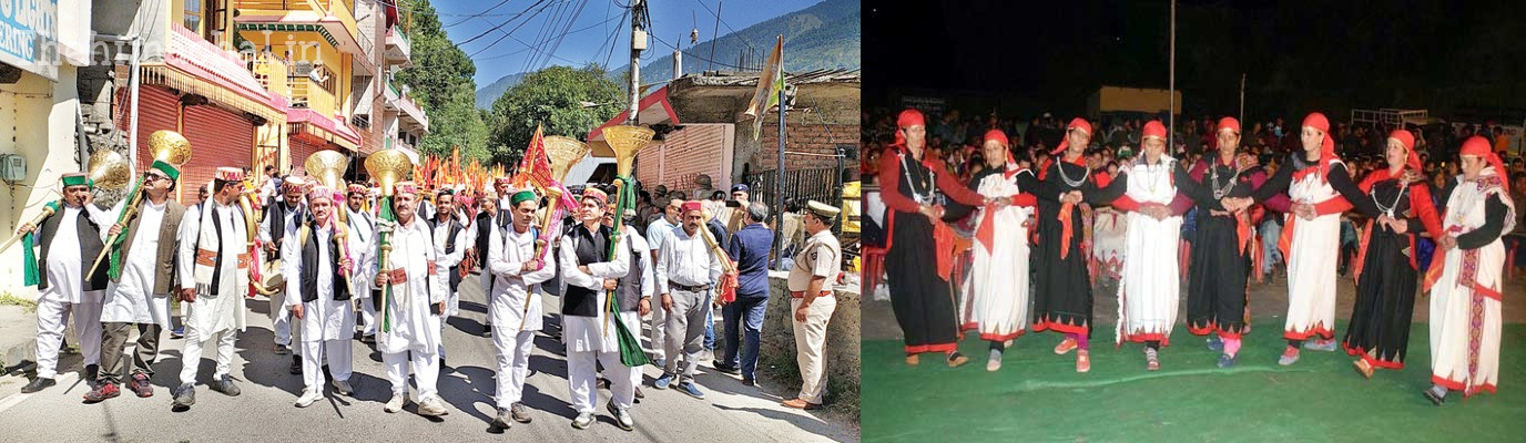 कुल्लू में कुल्लूवी नाटी डालकर वक्फ बोर्ड के खिलाफ प्रदर्शन