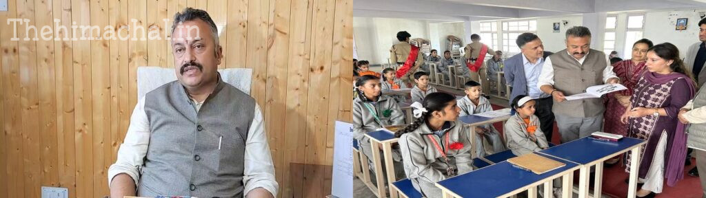 शिक्षा मंत्री रोहित ठाकुर ने छात्रों की प्रदर्शन जांचने खुद स्कूल का दौरा किया