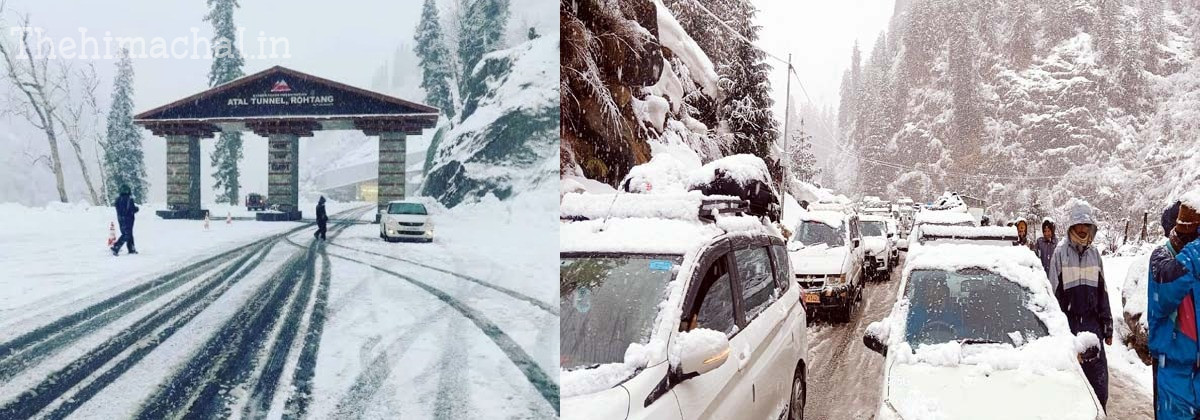 मनाली मालरोड पर वर्षों बाद हिमपात, अटल टनल व जलोड़ी दर्रा बंद, लाहुल में बर्फीला तूफान