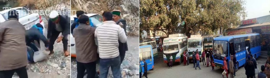 hrtc-bus-driver-car-driver-fight-video-viral