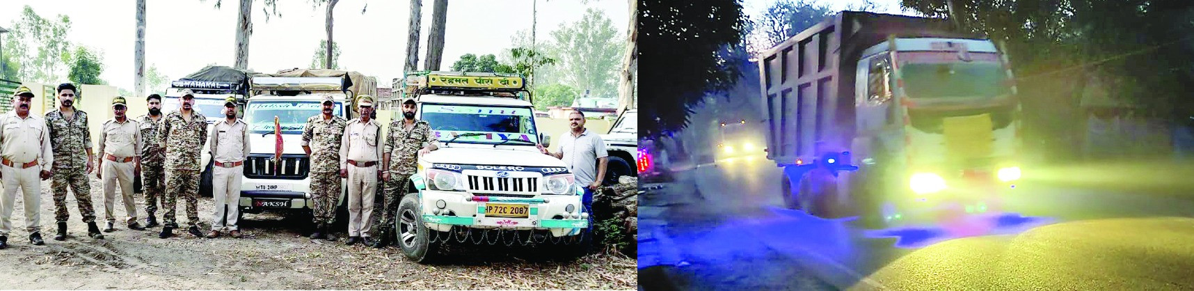 गगरेट में अवैध लकड़ी का जखीरा पकड़ा गया, पंजाब ले जा रहे पांच वाहन जब्त