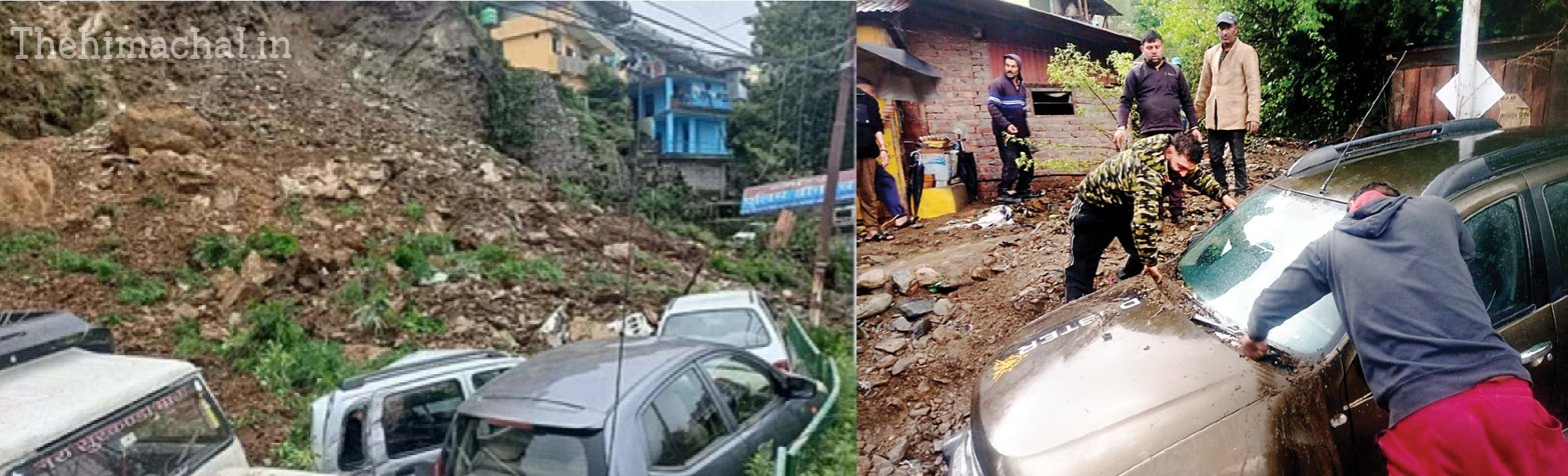 चंबा: सलूणी-लंगेरा मार्ग पर भूस्खलन से कई गाड़ियां दबी, बढ़ते नाले ने बढ़ाई परेशानी