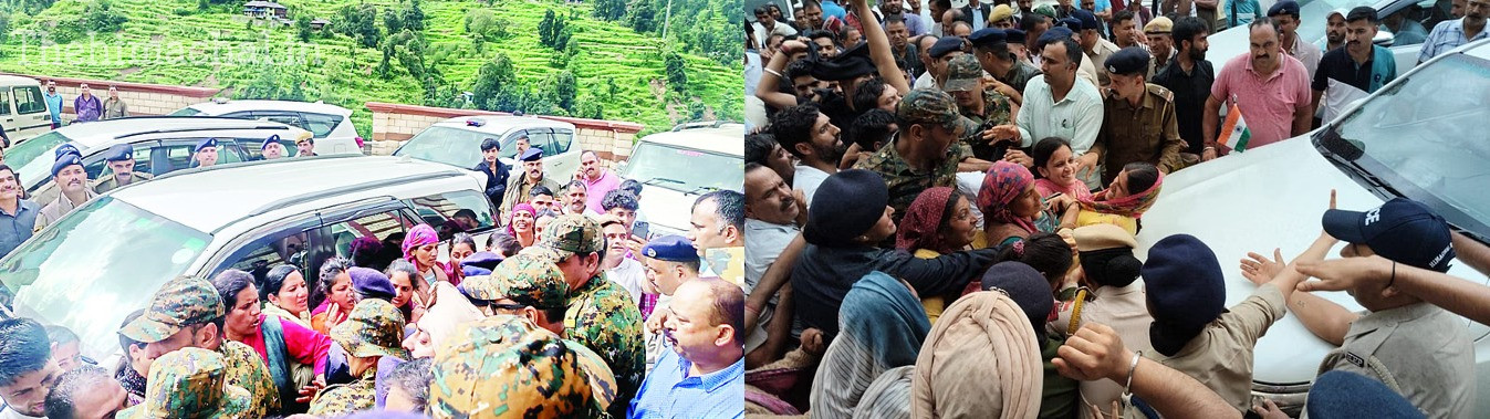 सराज घाटी में मंत्री का विरोध: काले झंडे और जूते फेंकने की घटना से मचा बवाल | नेताओं को जनता का गुस्सा