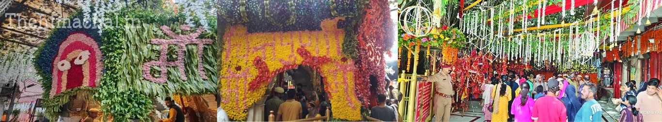श्रावण अष्टमी मेले की शुरुआत, मां चिंतपूर्णी का दरबार फूलों से सजा